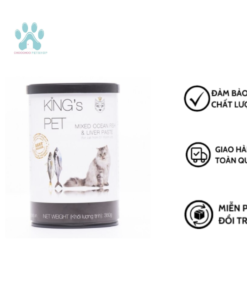 Pate hỗn hợp cá King's Pet lon 380g thức ăn cho chó mèo